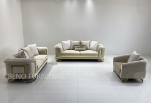 Sofá de Tela de 3 Plazas de Estilo Moderno de Alta Gama para Vestíbulo de Hotel, Villa o Apartamento, con Reclinable para Recepción - Product Image 5