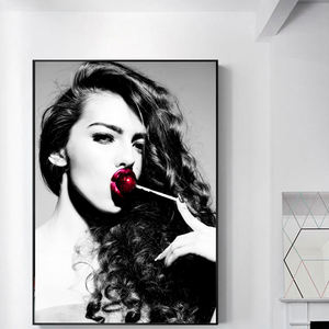 Quadro Moderno con Ritratto Femminile in Cristallo e Porcellana, Dipinto <span class=keywords><strong>da</strong></span> Parete <span class=keywords><strong>per</strong></span> Hotel, Poster Personalizzato - Product Image 5