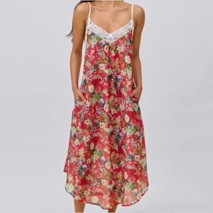 Pijamas Cómodos al <span class=keywords><strong>por</strong></span> Mayor para Mujer, Vestidos de <span class=keywords><strong>Dormir</strong></span> con Estampado Floral Encantador, Ropa de <span class=keywords><strong>Dormir</strong></span> Informal para Mujer - Product Image 1