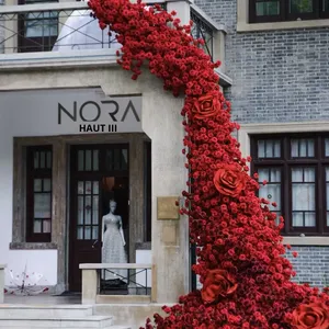 <span class=keywords><strong>Bouquet</strong></span> <span class=keywords><strong>de</strong></span> roses artificielles en velours à tige unique pour mariage, Saint-Valentin, décoration <span class=keywords><strong>de</strong></span> maison, fleurs artificielles en soie - Product Image 2