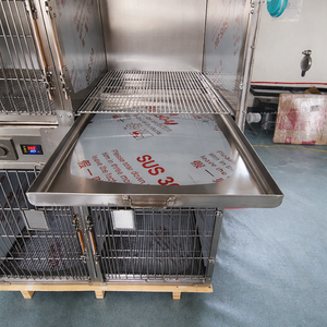 Jaula veterinaria multifunción de alta resistencia para hospital, de acero inoxidable, con 4 puertas, para perros y gatos, tipo banco y jaula de transporte. - Product Image 5