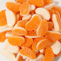 Bonbons Gélifiés en Gros, Tranches d'Orange Aigres-Douces, Saveur Fruitée, Doux et Moelleux, Logo Personnalisé Disponible