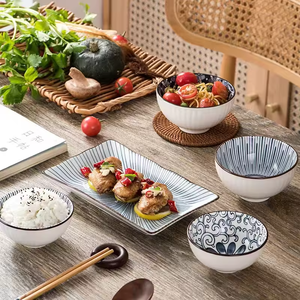 Japanese Style High Quality Ceramic Dinnerware Set Blue-and-<b>white</b> <b>Gift</b> <b>Box</b> Packing Business <b>Gift</b> Microwave Safe Dishwasher Safe - Product Image 5