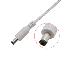 Conector de Cable USB QUANWEI, Adaptador de Corriente CC Macho, Revestimiento de PVC, Conductor de Cobre, 3A/12A, para Tira de Luz LED, Negro/Blanco