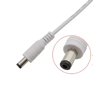 DC Power Masculino Feminino Plug Cable Connector 5.5x2.1mm Adaptador Jack para Fita LED