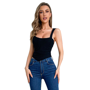 Femmes poitrine liant taille Cincher noir maille et volants bretelles soutien-gorge <span class=keywords><strong>moulant</strong></span> Patchwork Shapewear Corset <span class=keywords><strong>Bustier</strong></span> haut - Product Image 3