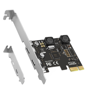 <span class=keywords><strong>2</strong></span>ポートPCI-E-USBType C拡張カード5Gbps高速PCIE-Type-CデュアルポートHUBコンバーターアダプターカードセルフパワー - Product Image 1