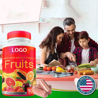 Private Label Fruit-En Groentesupplementen Gemaakt Met Superfoods 90 Vegetarische En Fruitvruchten En Groenten Supplement