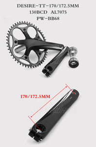 <span class=keywords><strong>Pédalier</strong></span> de vélo de route <span class=keywords><strong>PROWHEEL</strong></span> 130 BCD 170/172,5 mm 50/52/54/56/58/60T Plateaux de <span class=keywords><strong>pédalier</strong></span> avec boîtier de <span class=keywords><strong>pédalier</strong></span> - Product Image 6