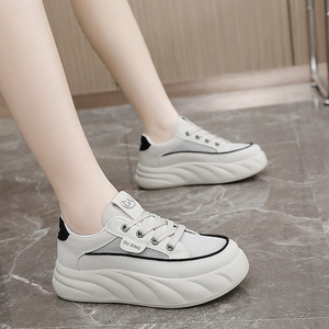 Chaussures compensées à lacets LYKU pour femme – Tendance mode printemps-été-automne, respirantes en maille, rehaussantes pour étudiantes - Product Image 6