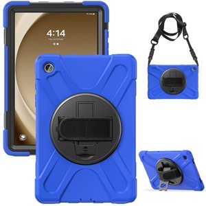 Cover protettiva per tablet in silicone rigido con supporto girevole e custodia con tracolla per <span class=keywords><strong>Samsung</strong></span> <span class=keywords><strong>Galaxy</strong></span> A9 Plus - Product Image 2