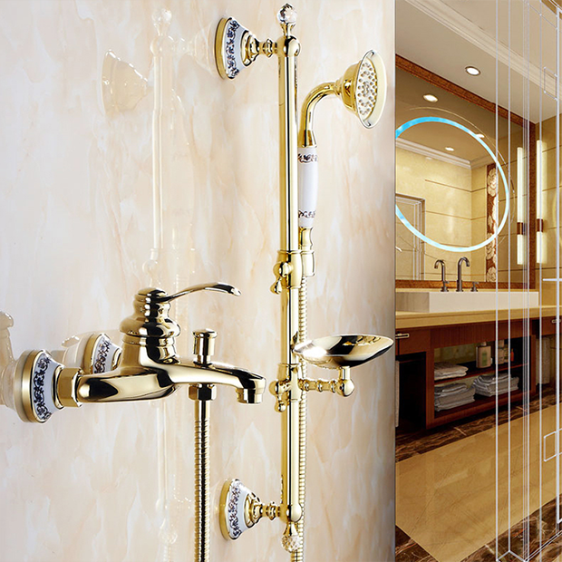 Vintage Retro Brass Gold Bathroom Accessories