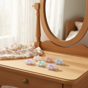 Pinza de Pelo Xin Jelly Flower de 8 cm con Diamantes de Imitación, Accesorio para el Cabello de Mujer, Estilo Dulce, Uso Diario, Material Plástico - Product Image 2