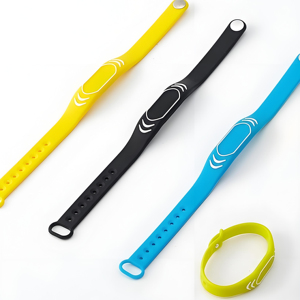 Bán buôn tùy chỉnh RFID NFC Silicone dây đeo cổ tay với nhúng ID chip cho kiểm soát truy cập tổ chức sự kiện an ninh - Product Image 1