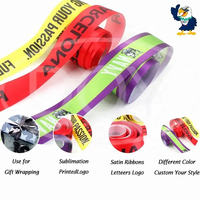 Vente en gros de rubans et sangles en rouleau pour cadeaux Rubans en satin personnalisés avec logo de marque imprimé par sublimation