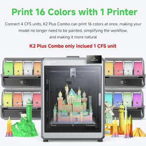 Para Creality Official K2 Plus Combo 3D Multicolor Printer 16 colores 600 mm/s Soporte de IA dual de alta velocidad para PLA en industrias de laboratorio - Product Image 5
