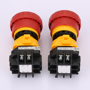 IDEC 22mm 2-Way Level 4 Waterproof <strong>Emergency</strong> <strong>Stop</strong> <strong>Pushbutton</strong> Switch XW1E-BV403MFR 50Hz Output Frequency For Power Supply - Product Image 2