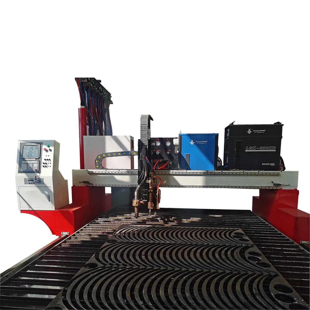 Heavy Duty Gantry CNC Plasma Cutting Machines Two Heads Flame Cutter for Plasma and Flame