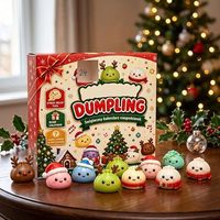 Boîte mystère de compte à rebours de Noël transfrontalière, Jouet de Noël DIY, Boîte mystère de jouets compressibles en forme de nouilles, Calendrier à déchirer à la main, Perforateur