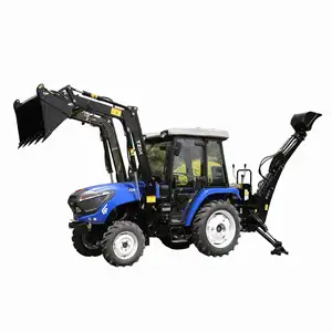 40hp 4wd 4X4 Compact Landbouwtractor Met Ac Cabine Vooreindlader Voor Aarde Werk Tractoren Prijs Gemaakt in China Door Cp Fabrikant