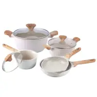 Beste Koop Anti-aanbak Gegoten Aluminium Potten En Pannen Grey Cast Koken Soep Potten Set