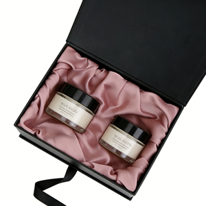 Wholesale Skincare Face Cream Magnetic Folding <b>Gift</b> Box Luxury Custom Logo Cosmetic Paper Box With <b>Ribbon</b> - Product Image 2