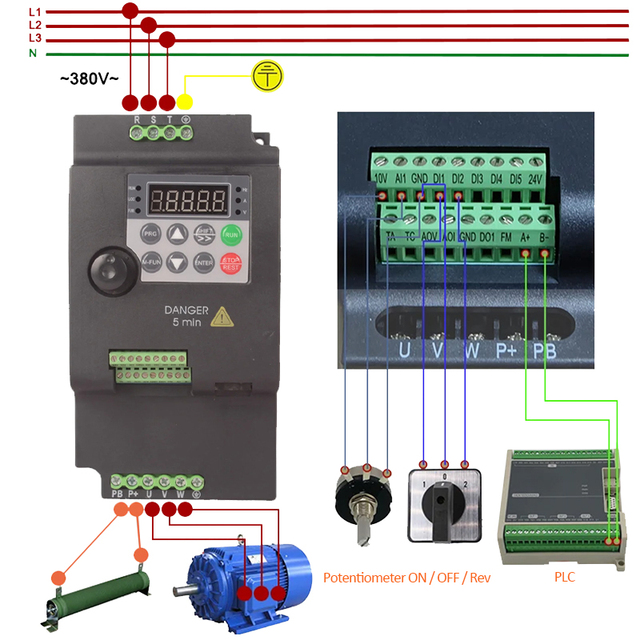 Motor Speed Controller 2.2KW 380V VFD Frequency Converter