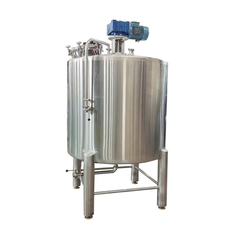 Factory Price 500L 1000L 6000L Stainless Steel Beverage Mixing Tank With Agitator Liquid Blending Machine Jacketed Mixer