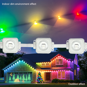 Ngoài trời vĩnh viễn ánh sáng giáng sinh RGB wifi thông minh ứng dụng từ xa LED điểm ảnh Ánh sáng Đảng kỳ nghỉ Xây dựng nhà cầu thang hàng rào trang trí nội thất - Product Image 2