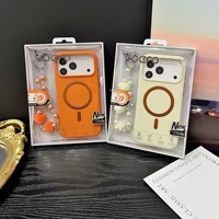 Étui magnétique gaufré style Ins haut de gamme pour iPhone 17 Pro Max, 16, 15, 14 avec sac à main perlé et coffret cadeau 15