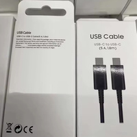 Câble de charge rapide 5A original, 1,8 m, type C, câble de données, charge rapide USB-C vers USB-C, téléphone portable, matériau ABS, logo personnalisé