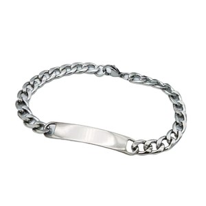 Brazalete de Acero Inoxidable Personalizado, Brazalete de Barra Curva, Brazalete de Cadena Cubana, Cadena de Mano para Hombres y Mujeres, Joyería - Product Image 2