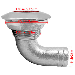 Coudière de sortie de vidange de cale en acier inoxydable 1 pouce pour bateau, accessoire marin - Product Image 5