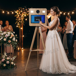 Cabina de Fotos Portátil DSLR de 15.6 Pulgadas, Espejo para Selfies de Metal con Soporte de Imitación Madera, 1 <span class=keywords><strong>A</strong></span>ño de Garantí<span class=keywords><strong>a</strong></span>, Logotipo Gratuito, Directo de Fábrica - Product Image 1