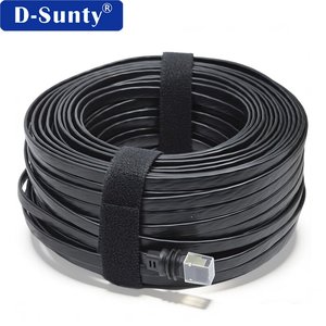 Cat8 Flat Ethernet <b>Cable</b> 40Gbps 2000MHz SSTP <b>RJ45</b> LAN Network <b>Cable</b> Compatible with Starlink - Product Image 1