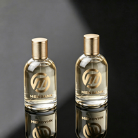 Flacon de parfum 50 ml à épaule inclinée avec boîte, 1,7 oz, élégant et durable, en verre épais robuste pour l'aromathérapie
