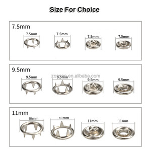 กระดุมสแนปแบบมีง่ามทำจากทองเหลืองโลหะขนาด9.5มม. ตัวยึดแหวนเงินแบบรัดไม่ขึ้นสนิมสำหรับเสื้อผ้าเด็ก kibs - Product Image 6