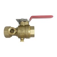 Robinet de test et de vidange en laiton 1 pouce, homologué FM/UL, pour extrémité de ligne de sprinkler incendie