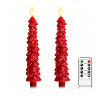 Bougies de Noël, guirlandes lumineuses, bougies LED sans flamme, alimentées par piles, télécommande, fonction minuterie, décoration de la maison
