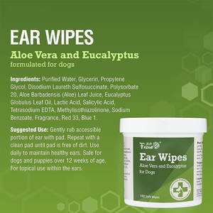 Toallitas para los oídos biodegradables para mascotas, 100 Uds., precio barato personalizado, toallitas para los oídos originales de aloe vera para perros - Product Image 2