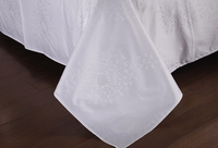 Ensemble de literie de chambre à coucher 100% coton, drap de lit de couleur blanche, taille unique en percale