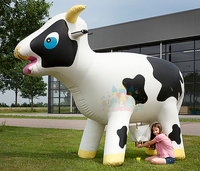 Salon commercial en plein air faire sauter le modèle de vache publicitaire gonflable de mascotte de ballon animal
