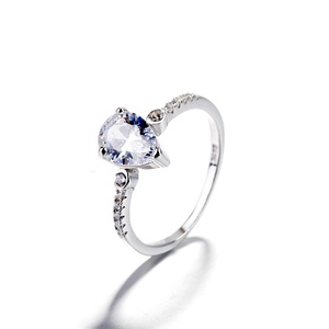 Anillo <span class=keywords><strong>de</strong></span> compromiso <span class=keywords><strong>de</strong></span> <span class=keywords><strong>Plata</strong></span> <span class=keywords><strong>de</strong></span> Ley <span class=keywords><strong>925</strong></span> con diseño Simple personalizado - Product Image 3