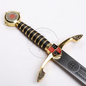 Edward <span class=keywords><strong>le</strong></span> prince <span class=keywords><strong>noir</strong></span> chevalier croisé médiéval longue épée avec plaque d'affichage - Product Image 3