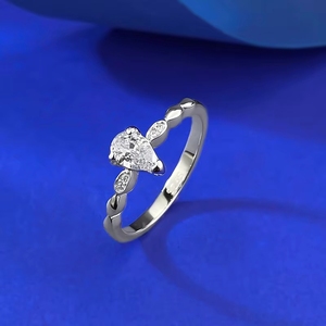Nuovo Anello a Goccia in <span class=keywords><strong>Argento</strong></span> 925 per Donne, Semplice, Personalizzato, Sottile, Impilabile, alla Moda, Gioiello Classico da Matrimonio - Product Image 2