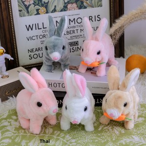 ของเล่นตุ๊กตากระต่ายไฟฟ้าสีขาว เหมือนจริง เดินได้ มีเสียง ขยับปากได้ กระดิกหูได้ - Product Image 3