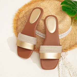 <b>Flip</b>-<b>Flop</b> Sandals Women Round Toe Plus Size Slippers Outer Order Wholesale Women's Drag Versatile Lightweight Non-slip Casual - Product Image 3