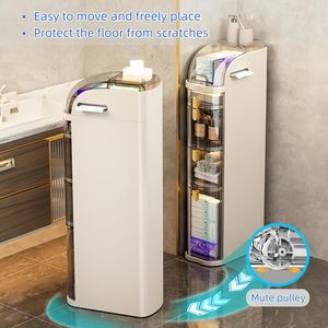 Armoire de <span class=keywords><strong>rangement</strong></span> de salle de bain étroite avec tiroirs et roulettes transparents pour petite cuisine buanderie salon toilette Gap - Product Image 2