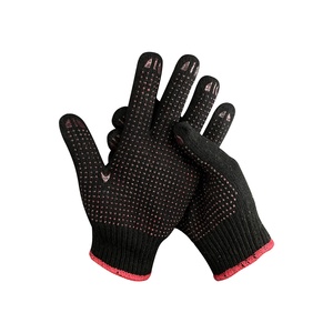 Guantes de Trabajo de Jardín con Puntos de PVC Negros al por Mayor de China, Guantes de Seguridad de Algodón con Puntos de Látex - Product Image 1