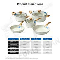 FLEY Ensemble de 8 casseroles antiadhésives de qualité supérieure pour la maison et le jardin, ensemble complet d'ustensiles de cuisine antiadhésifs, adapté à la cuisson en intérieur et en extérieur